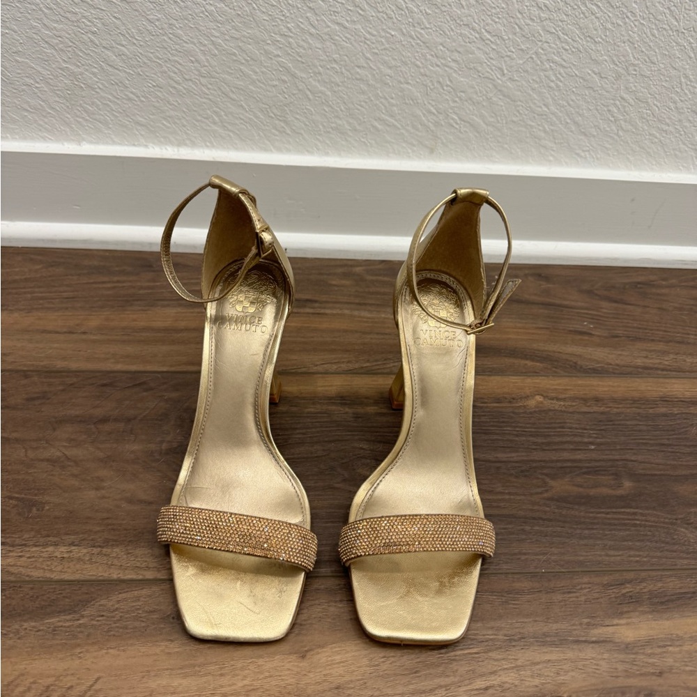 Vince Camuto gold heels